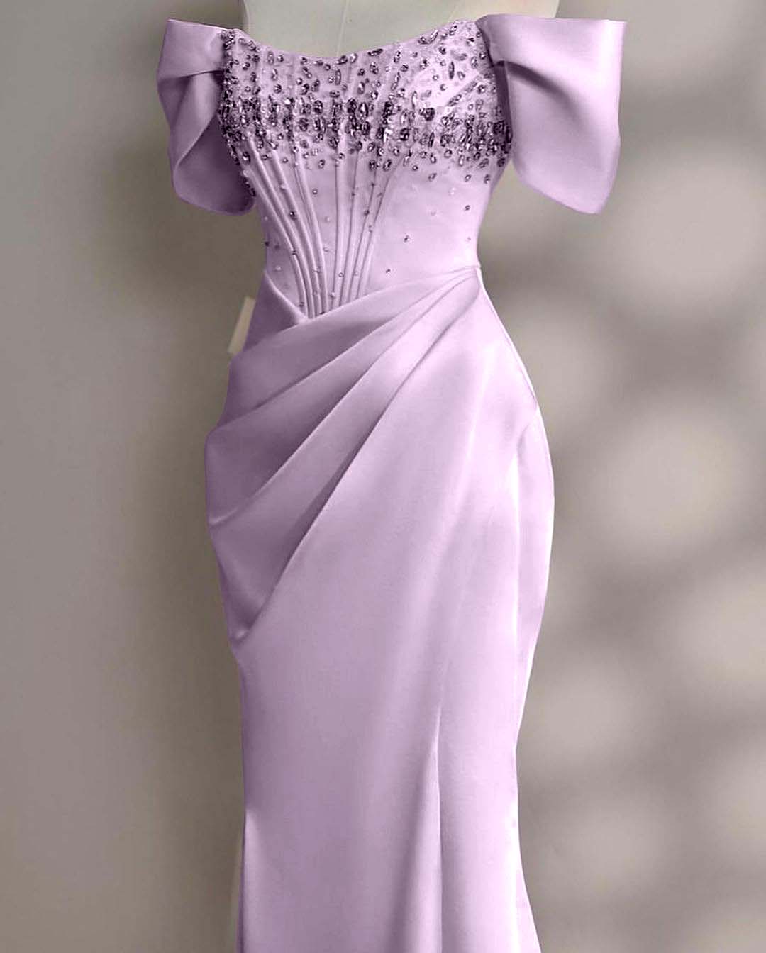Blushing Pink A-Line Off-the-Shoulder Beads Prom Dress with Pleated