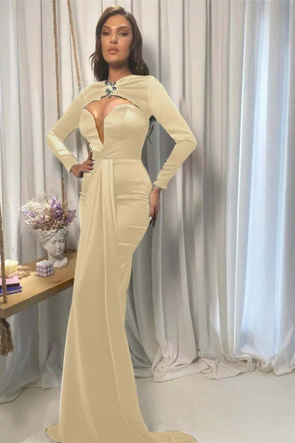 Sweetheart Mermaid Evening Dress Court With Cap Sleeves