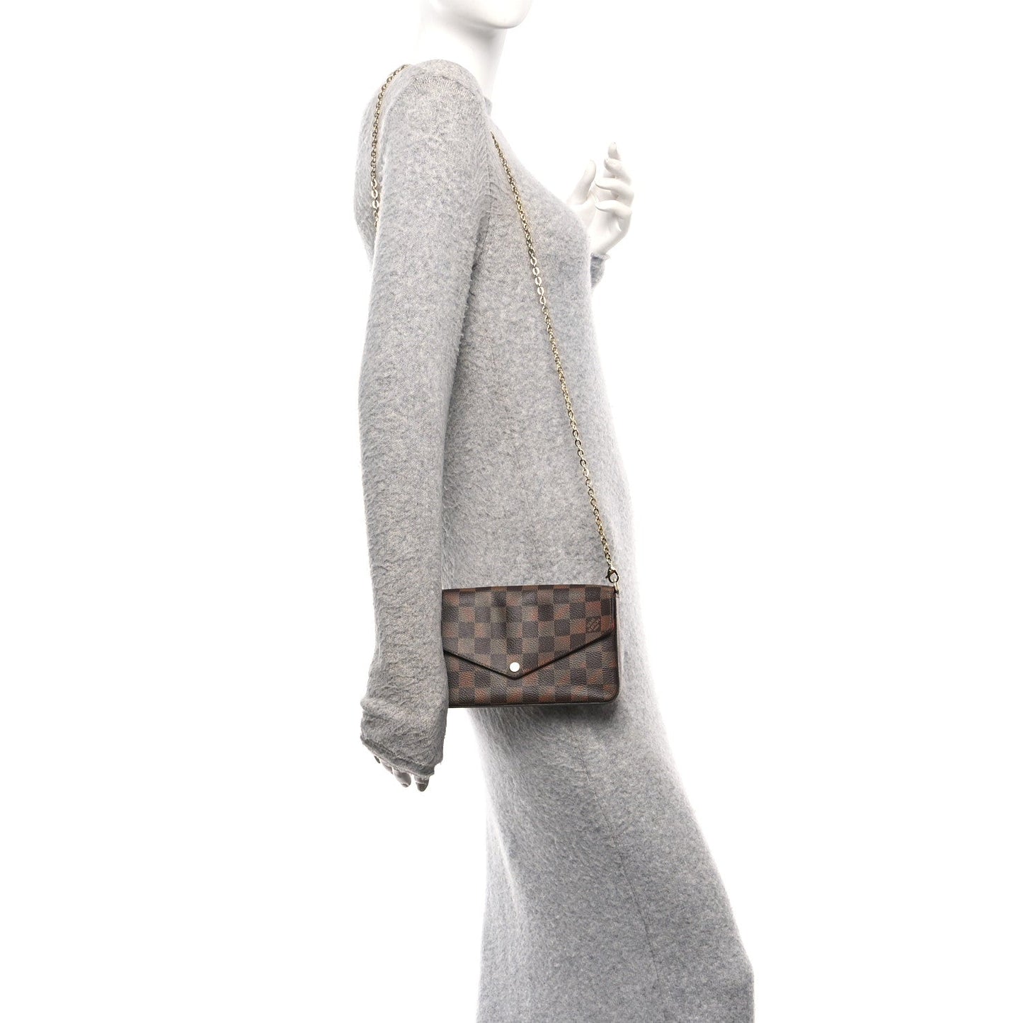 Damier Ebene Pochette Felicie Chain Wallet