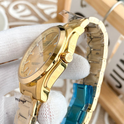 DATEJUST 40MM SMOOTH BEZEL GOLD STEEL