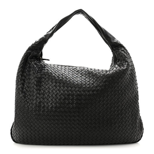 Nappa Intrecciato Maxi Veneta Hobo Black