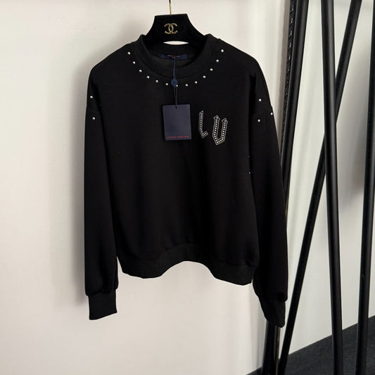 LV Letter Pullover Long-Sleeve Sweatshirt