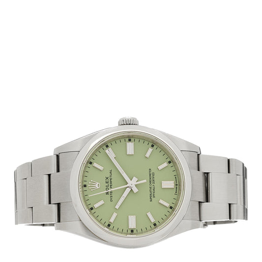 Stainless Steel 36mm Oyster Perpetual Watch Pistachio 126000