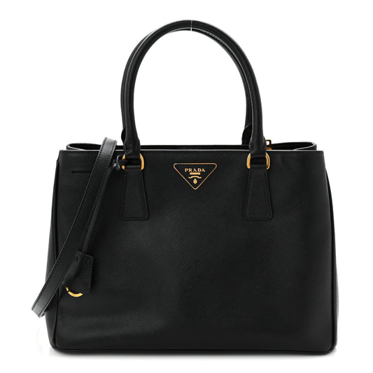 Saffiano Lux Medium Tote Black