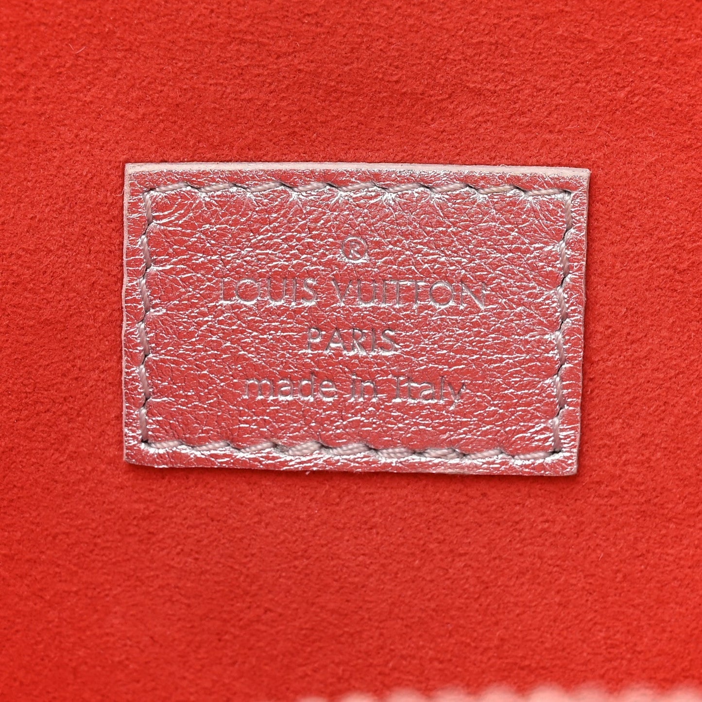 Metallic Lambskin Embossed Monogram Coussin PM Silver