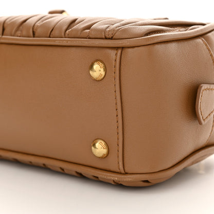 Nappa Matelasse Regular Arcadie Top Handle Bag Caramel