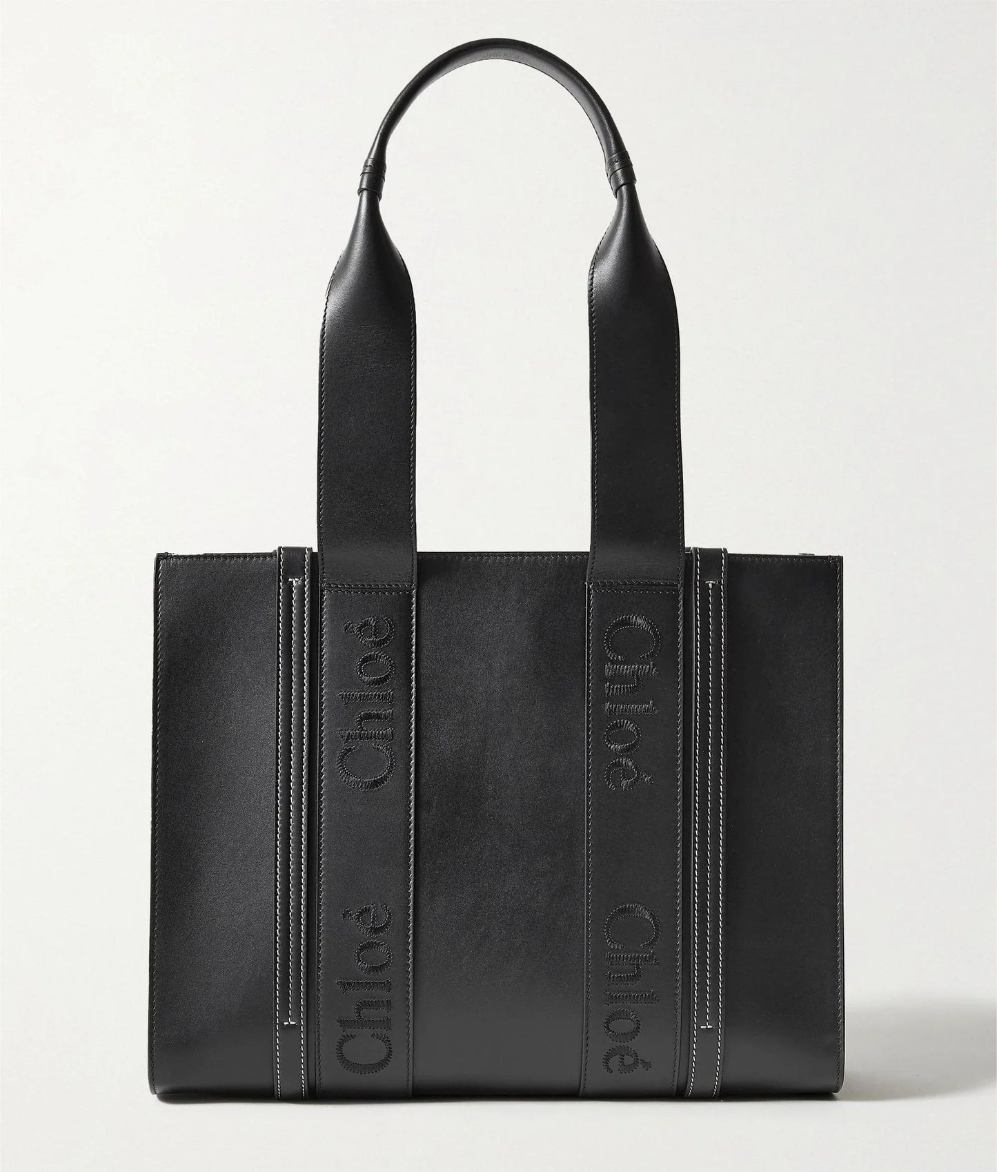 CHLOÉ Woody medium embroidered leather tote