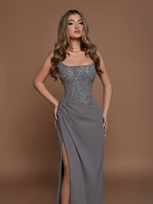 Sleeveless Strapless Mermaid Prom Dress With Appliques