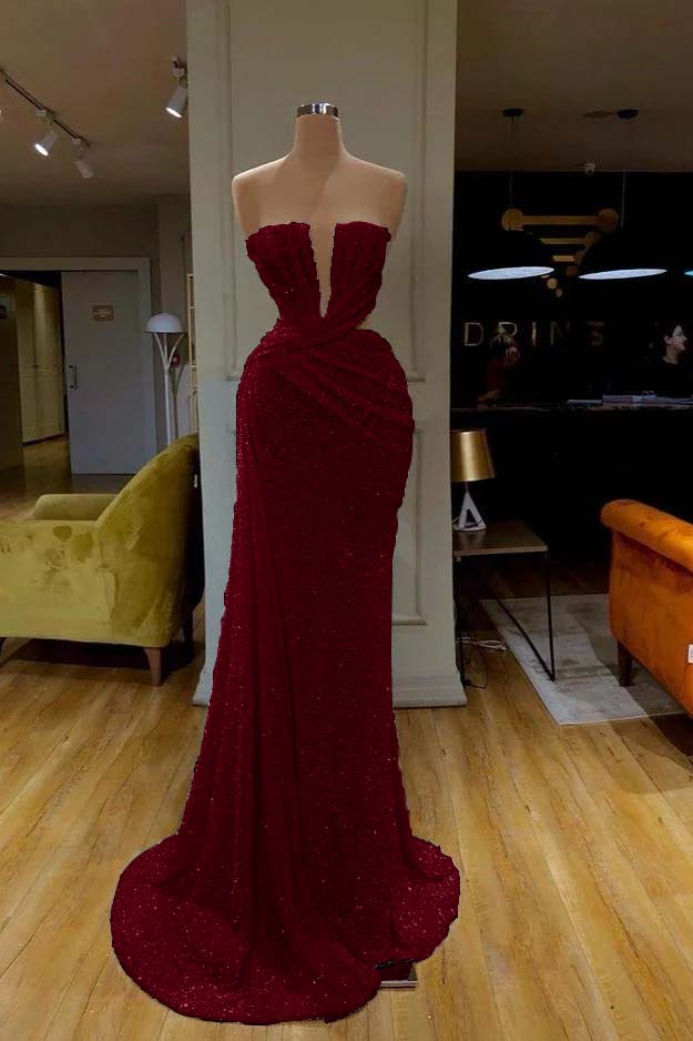 Sequins Gorgeous White Strapless Prom Dress Online