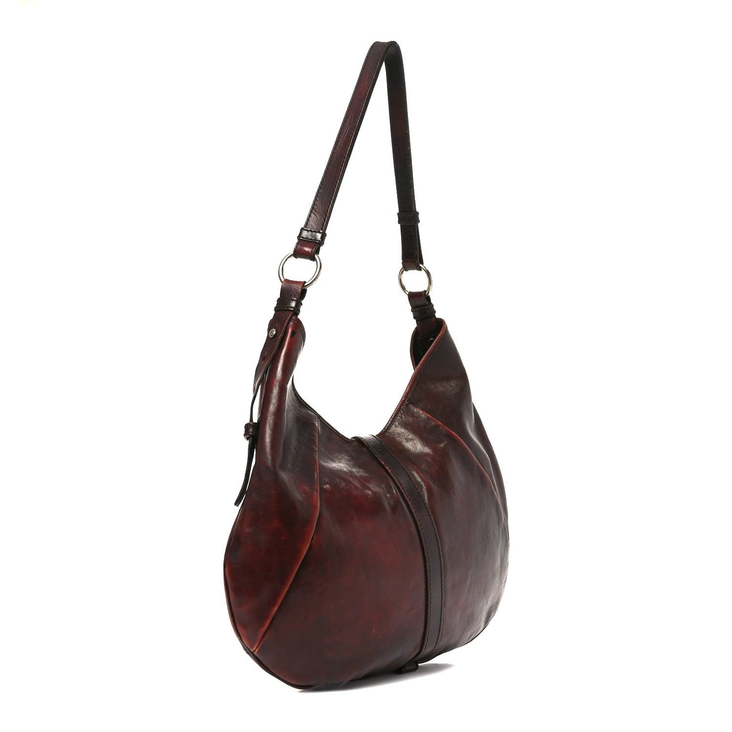 Buffalo Horn Shangri-La Mombasa Hobo Burgundy