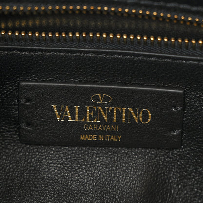 Nappa Medium Roman Stud Shoulder Bag Black