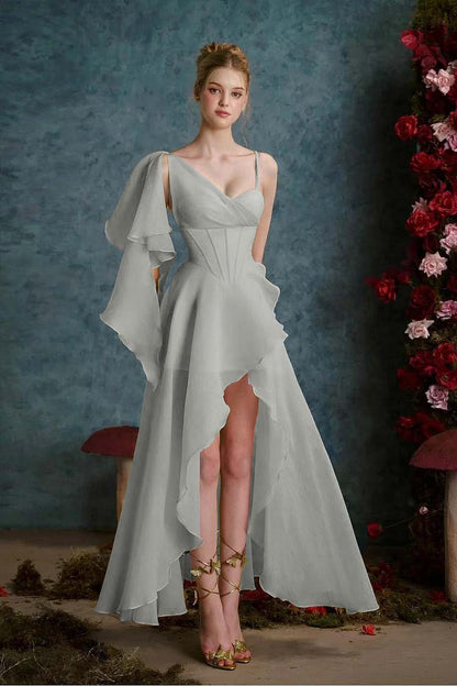 Sleeveless One Straps Sweetheart Long Slit Prom Dress With Slit