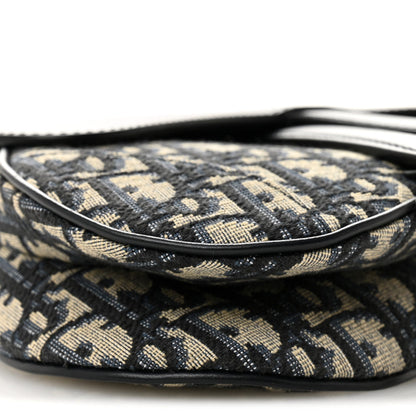 Oblique Mini Saddle Bag With Strap Blue
