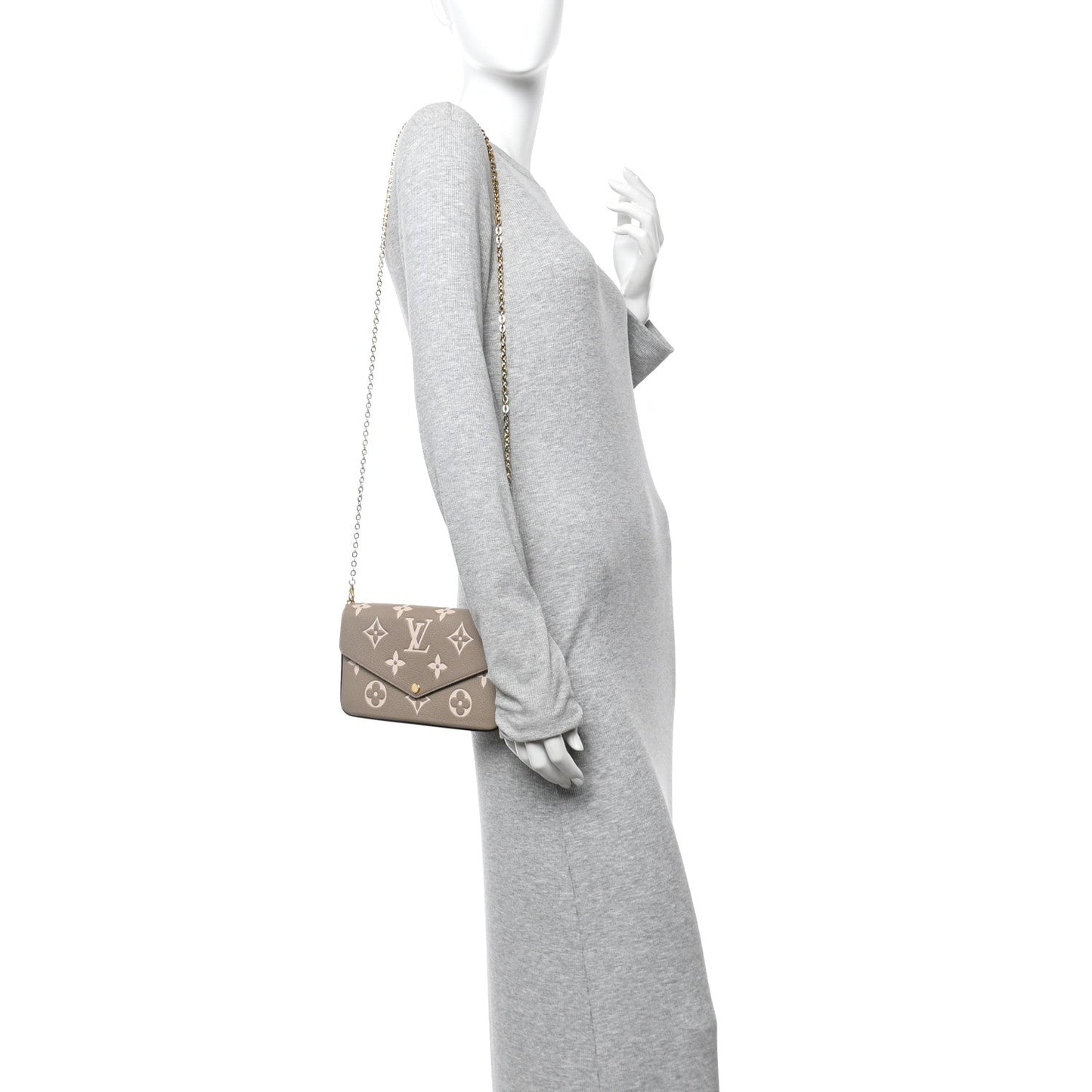 Empreinte Monogram Giant Felicie Pochette Tourterelle Creme