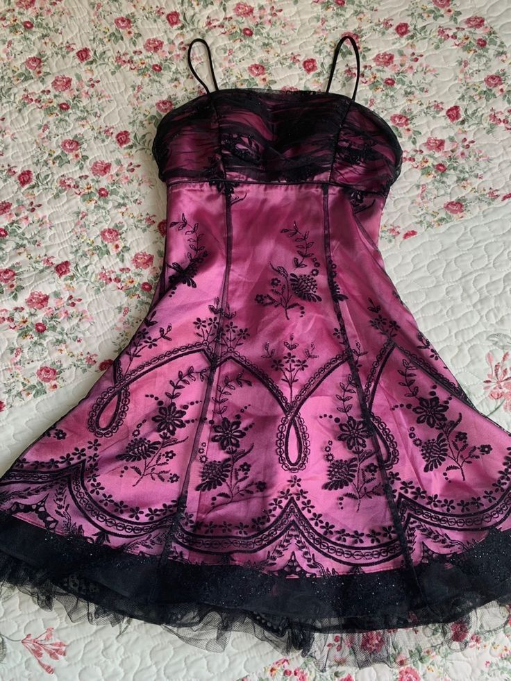 Vintage Spaghetti Straps Hot Pink A Line Short Homecoming Dress Cocktail Dress D714