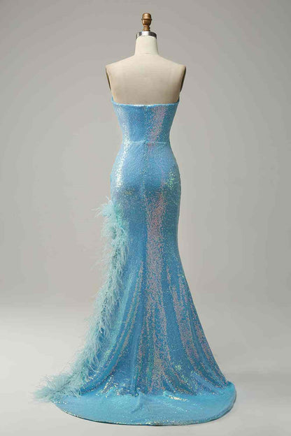 Sweetheart Strapless Mermaid Prom Party Dress