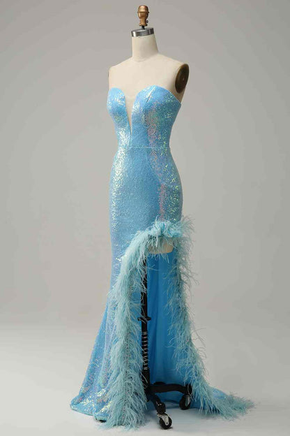 Sweetheart Strapless Mermaid Prom Party Dress