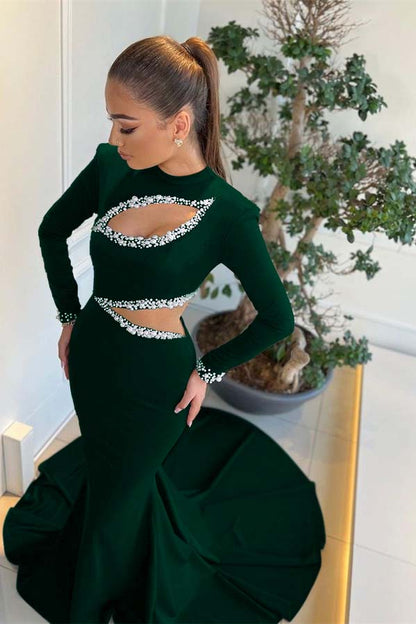 Amazing Black Mermaid Evening Dress With Appliques For Party