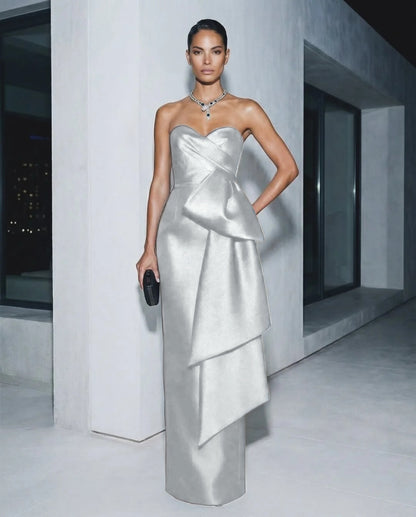 Elegant Sweetheart Sleeveless Evening Dress Floor Length Sheath