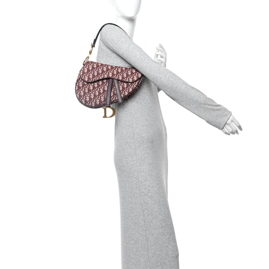 Oblique Saddle Bag Burgundy