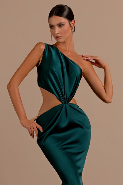 Sexy Sleeveless Asymmetric Mermaid Prom Dress