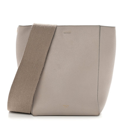Soft Grained Calfskin Small Sangle Bucket Bag Light Taupe