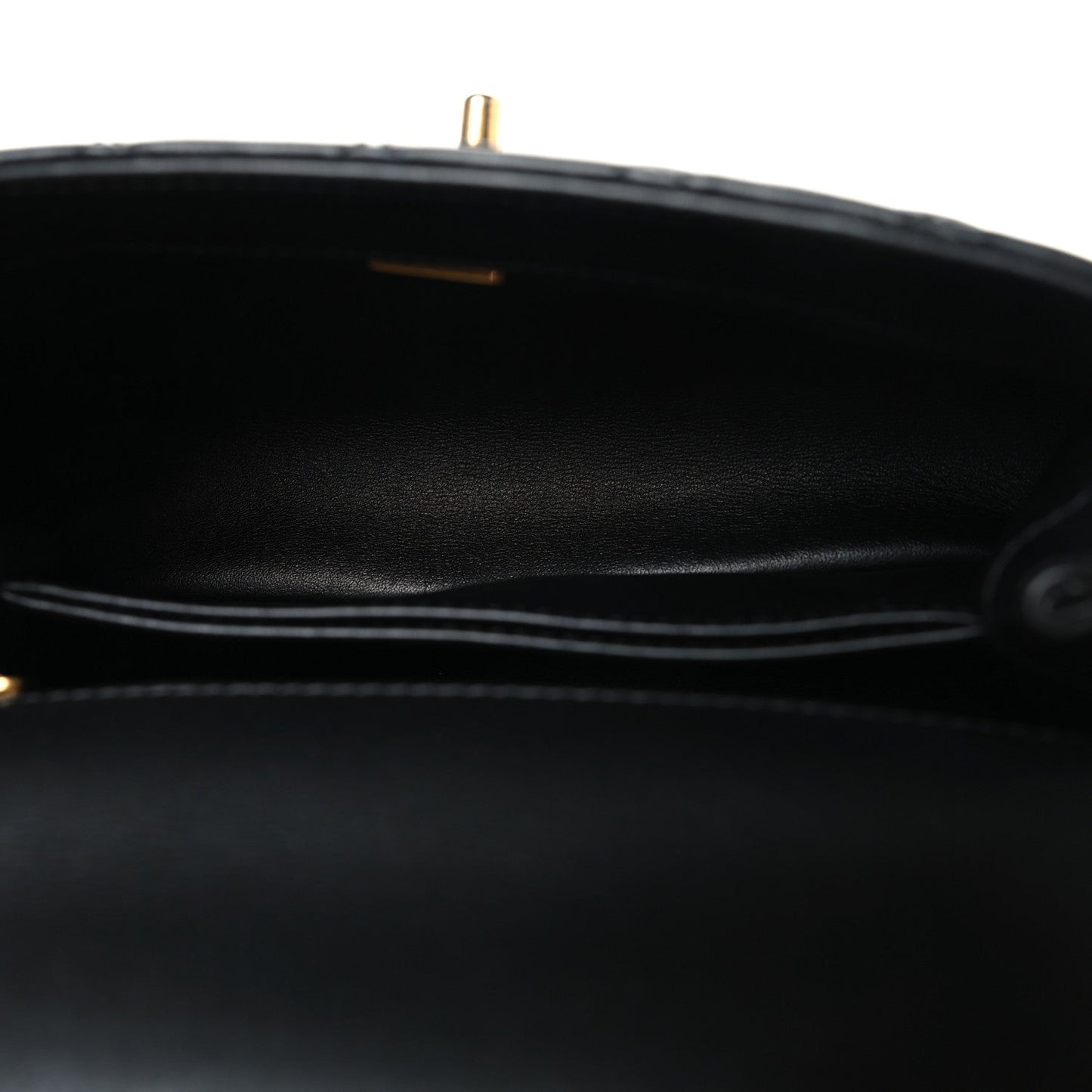 Calfskin Strass Quilted Mini Coco Handle Flap Dark Silver