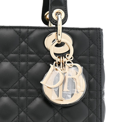 Lambskin Cannage Medium Lady Dior Black