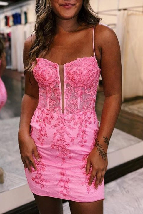Detachable Off-the-Shoulder Feather Appliqued Sexy Fitted Homecoming Dress