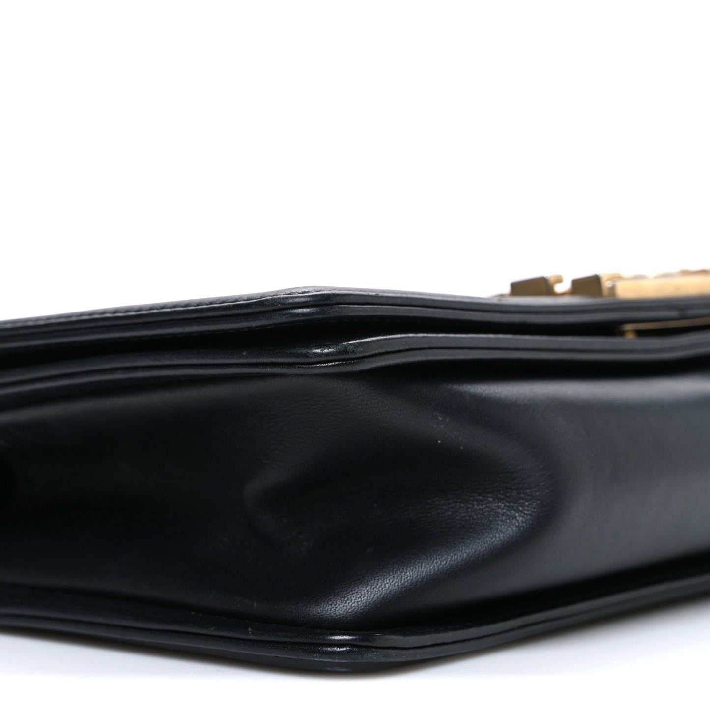 Lambskin Quilted Medium Boy Flap Black