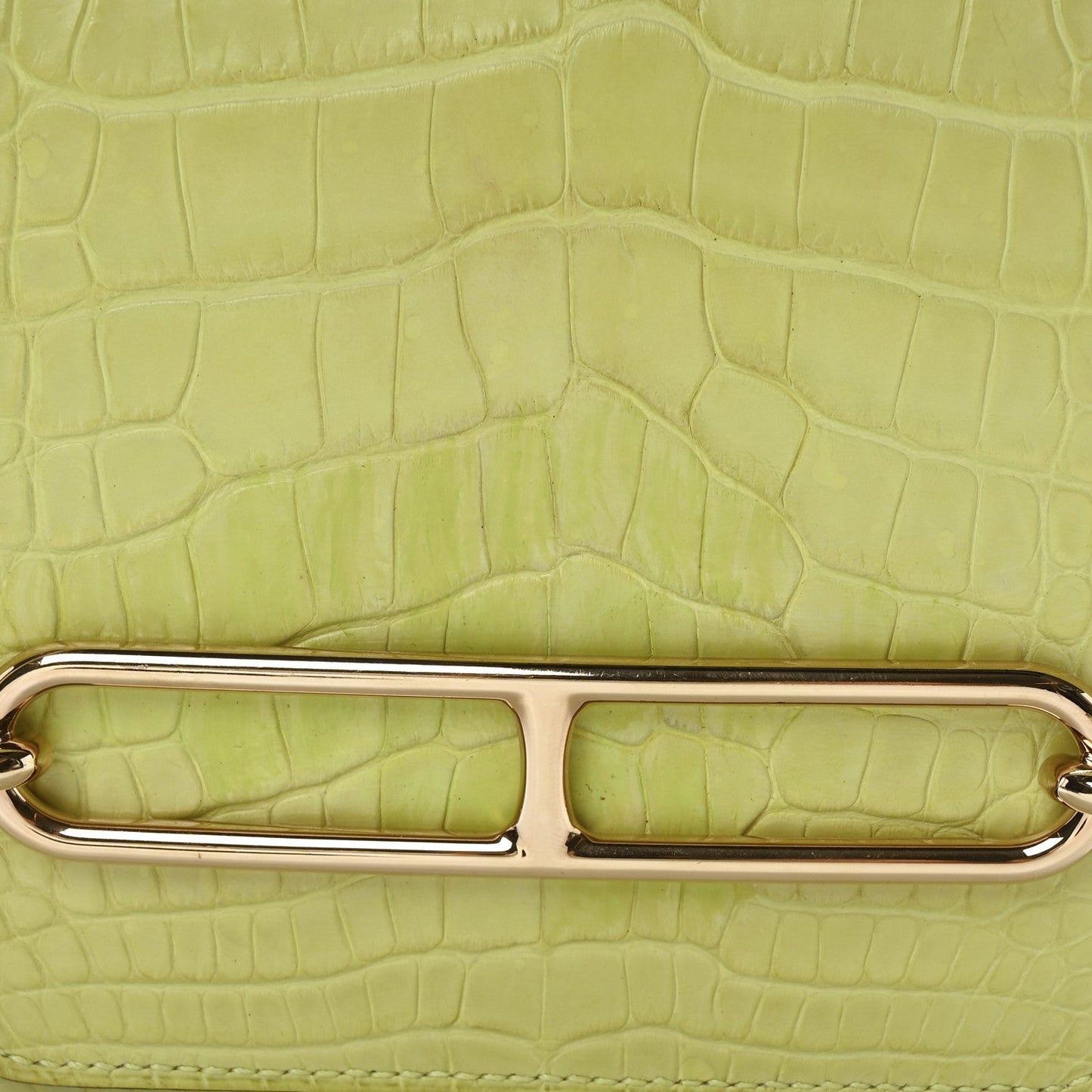 Matte Alligator Mini Sac Roulis Jaune Bourgeon