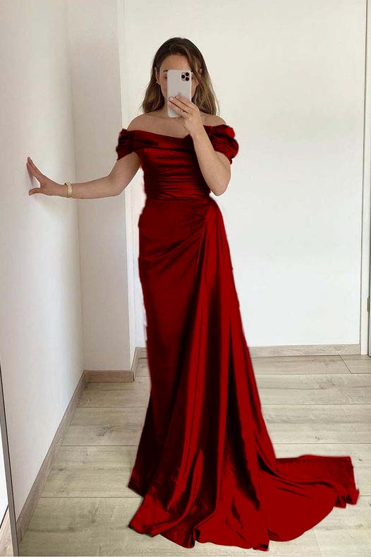 Off-The-Shoulder Mermaid Strapless Prom Dress With Ruffles Online