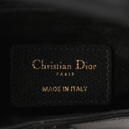 Grained Calfskin Mini Saddle Bag Black