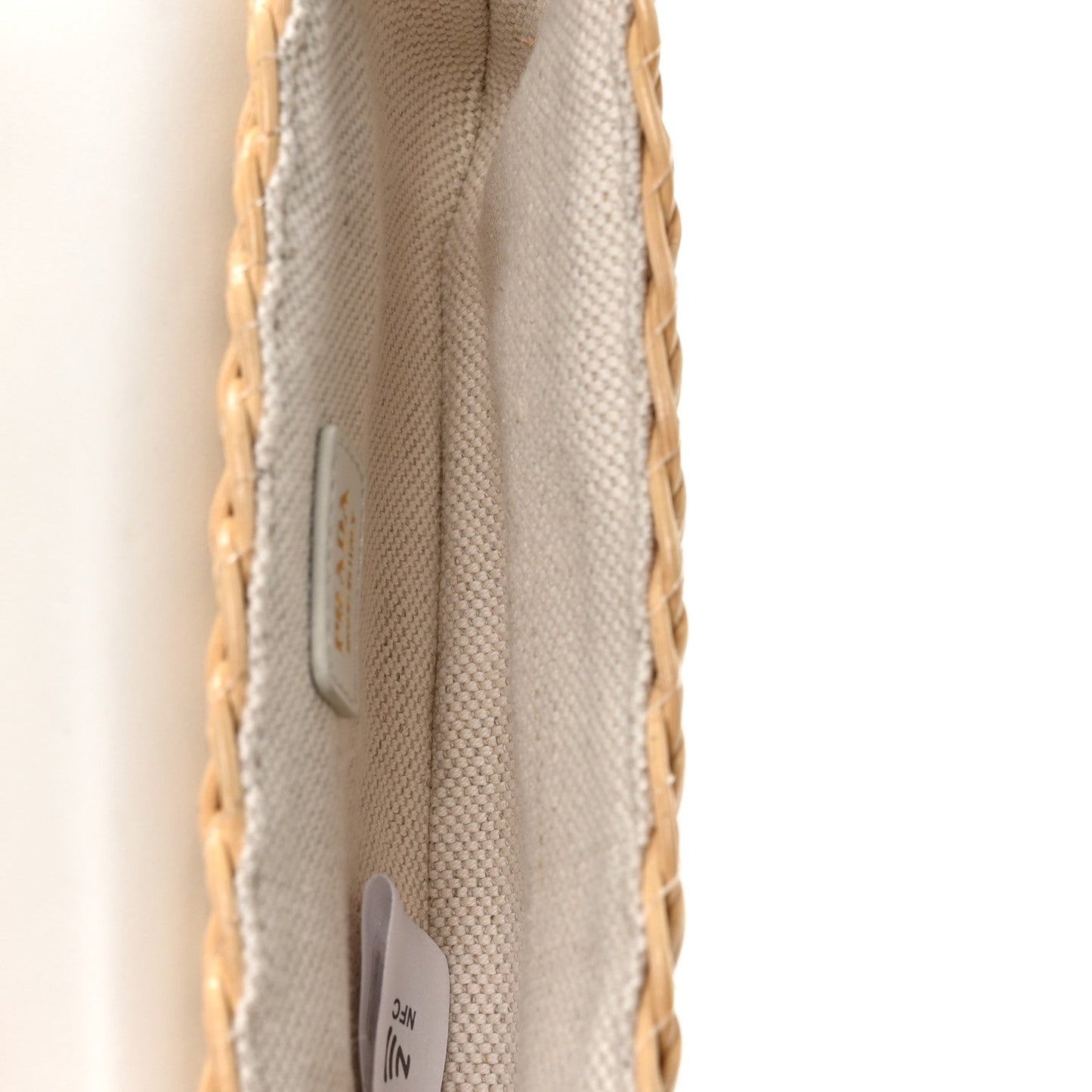Midollino City Calfskin Mini Bag Naturale White