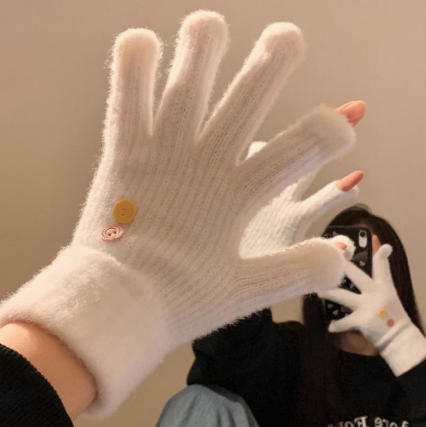 knitted wool touch screen gloves HZ1024