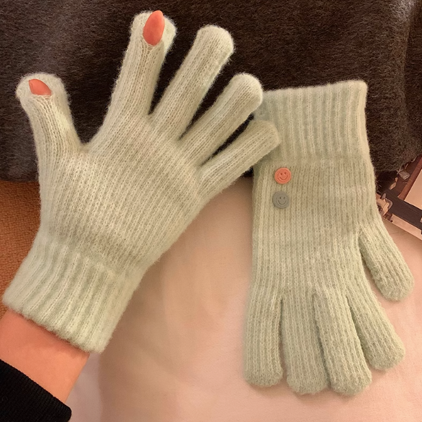 knitted wool touch screen gloves HZ1024