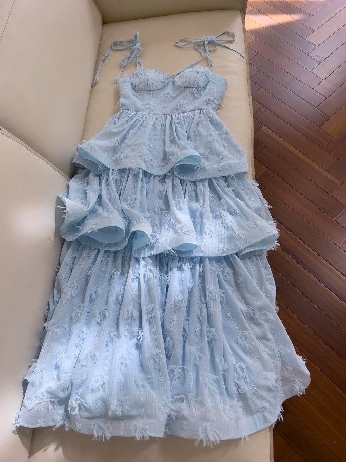 chiffon suspender long cake skirt HZ1024