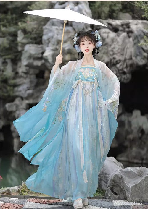 HanFu Fairytale Green Evening Dresses Birthday Prom Dresses HZ1024