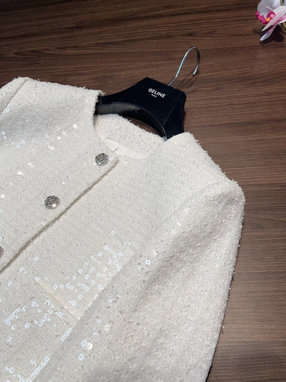 CC 25 Vest Jacket White Cotton 305856