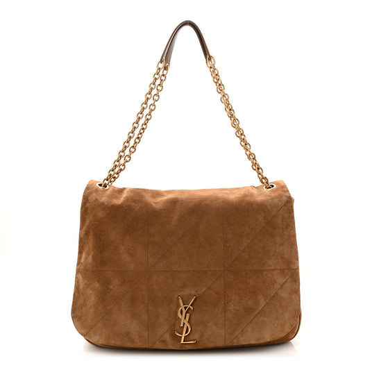 Suede Matelasse Monogram Large Jamie 4.3 Snuff
