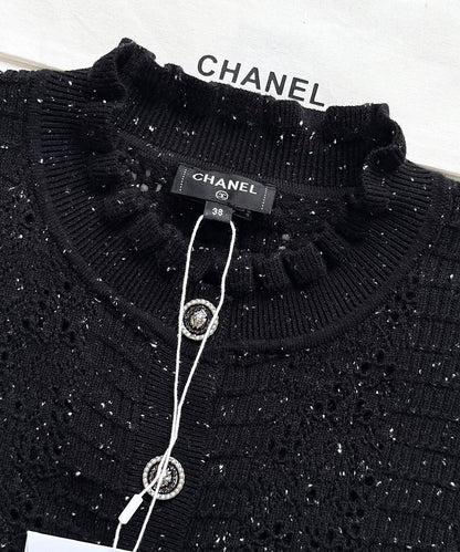 CC 25 Cardigan Black Wool