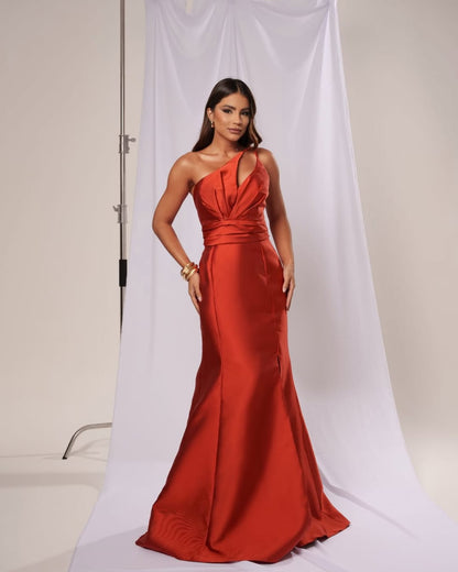 Purple Sleeveless Halter Straps Mermaid Long Prom Dress