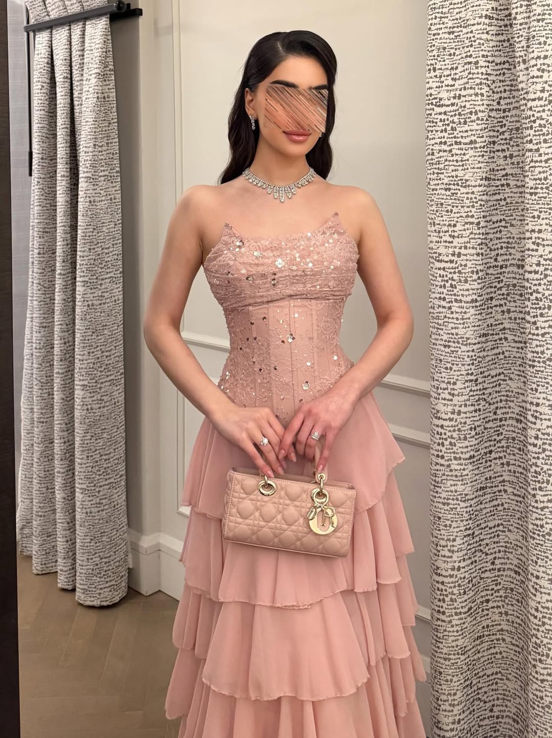 Chic Sleeveless Strapless Embroidery Sequins Evening Dress With Ruffles