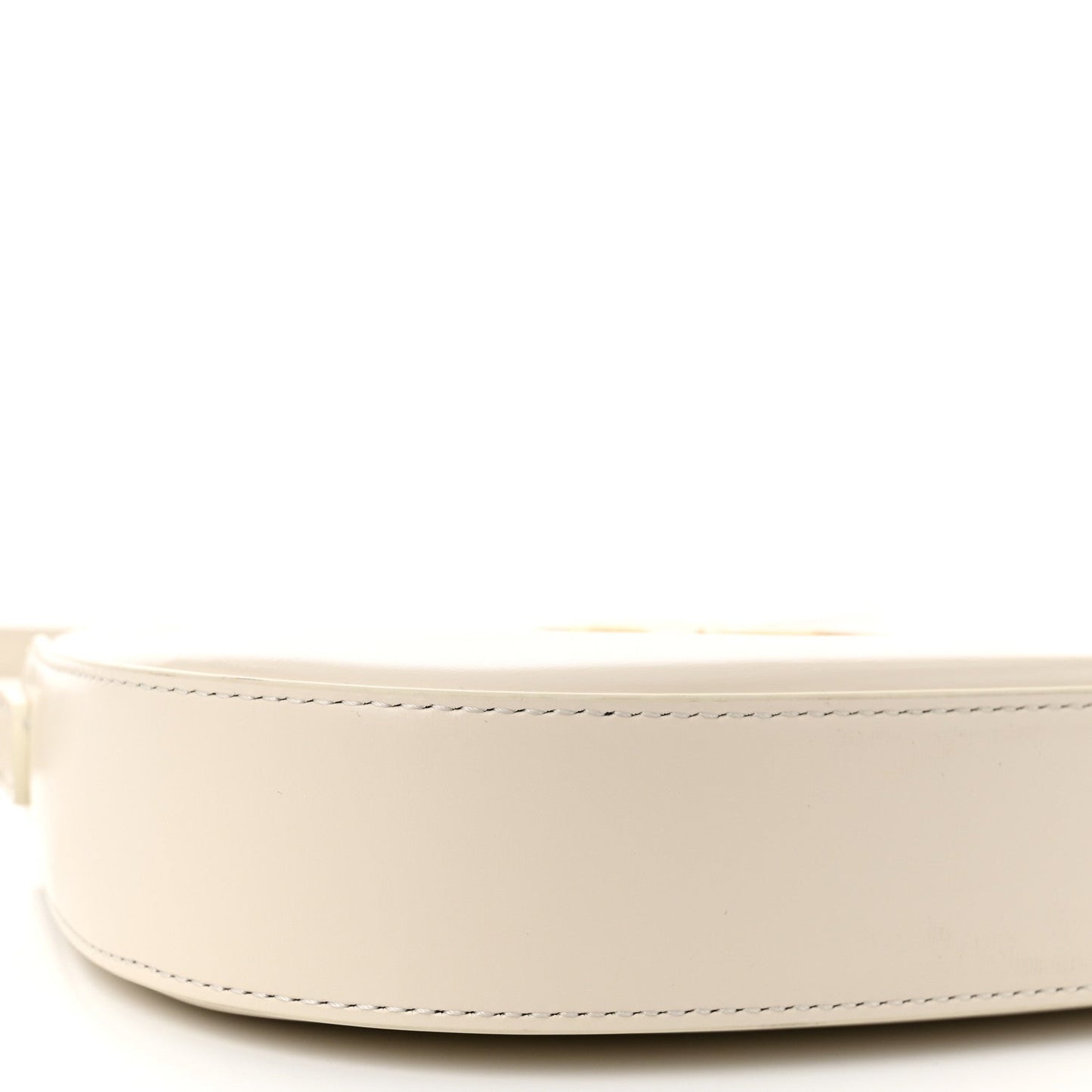 Shiny Calfskin Medium Tilly Triomphe Shoulder Bag Rice