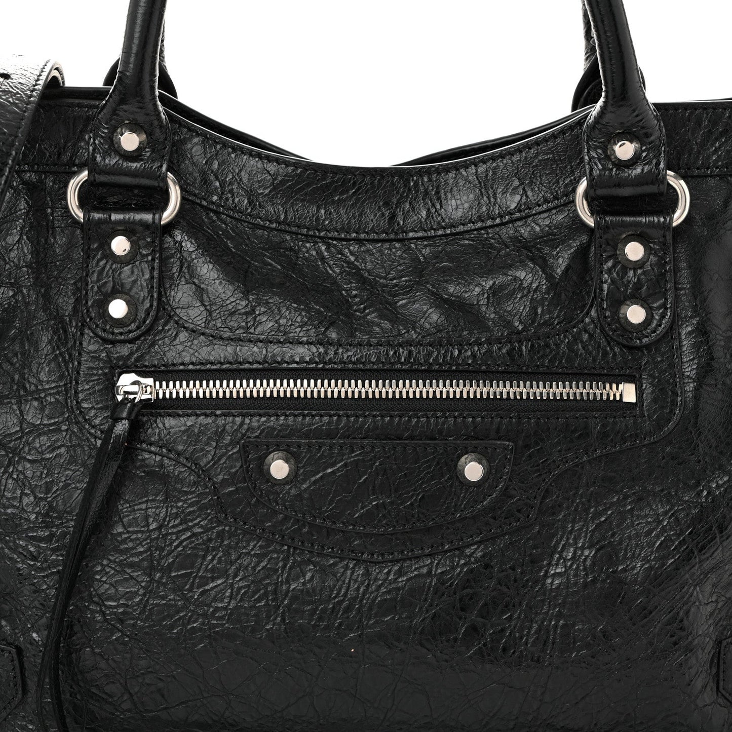 Agneau Classic Silver Hardware City Black