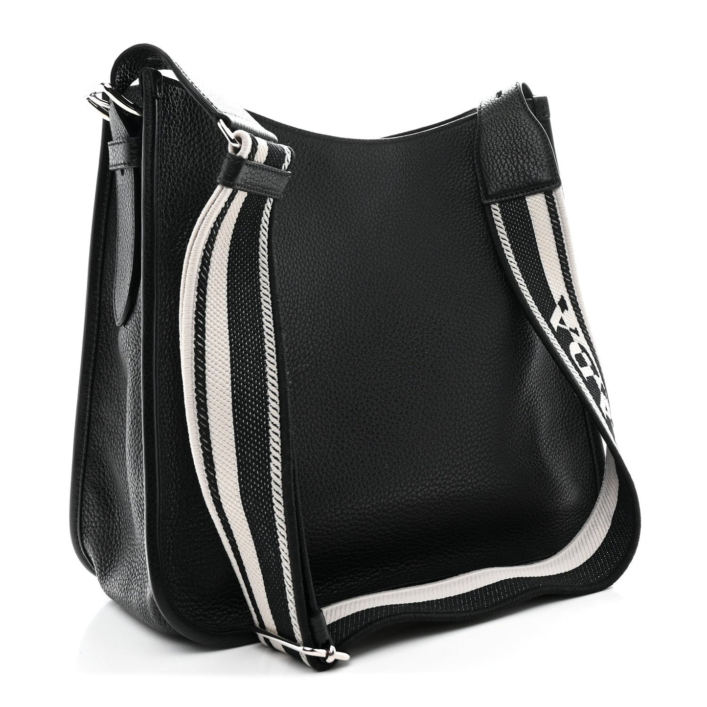 Vitello Daino Soft Hobo Messenger Bag Black