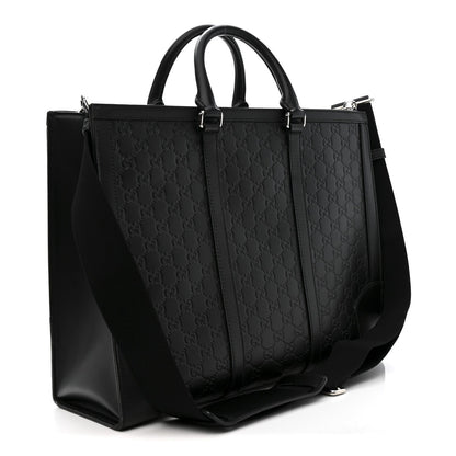 Guccissima Signature Briefcase Black