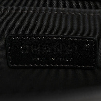 Caviar Quilted Small Boy Flap Black