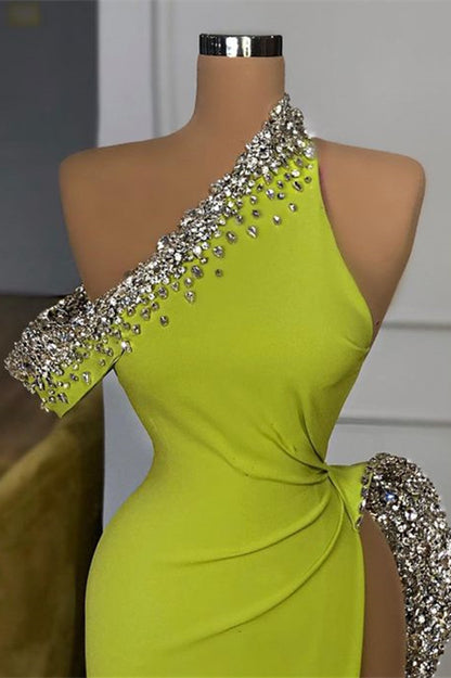 Mermaid Beadings Glorious Prom Dress Off-The-Shoulder With Slit