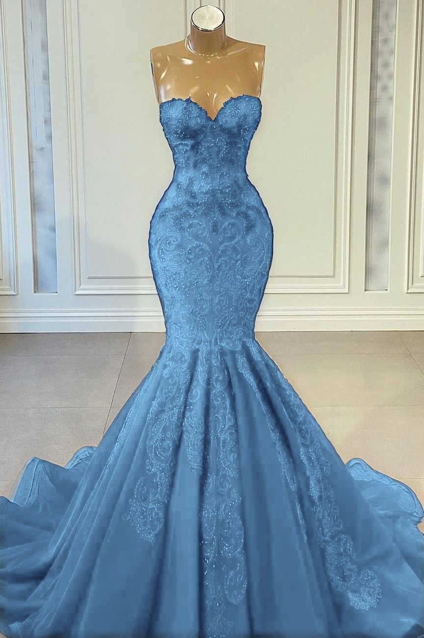 Sweetheart Red Sleeveless Mermaid Prom Dress With Beadings